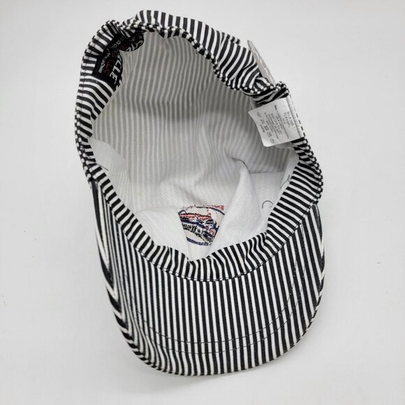 NWT Alaska Headgear Arctic Express Train Conductor Striped Stretch Cap Hat NEW - Picture 6 of 8